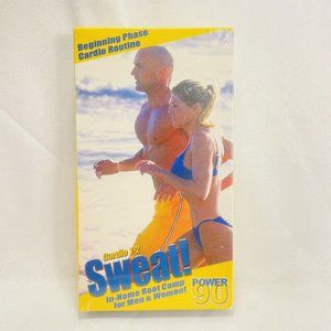 Power 90 Cardio 1-2 Sweat! VHS Tape Beginning Phase Cardio Routine  NEW SEALED